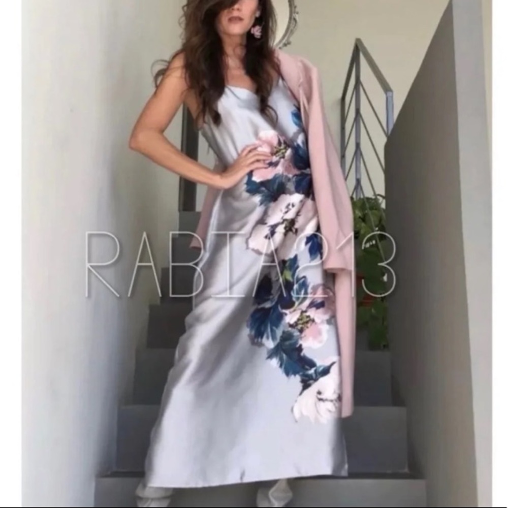 ZARA FLORAL SLIP DRESS